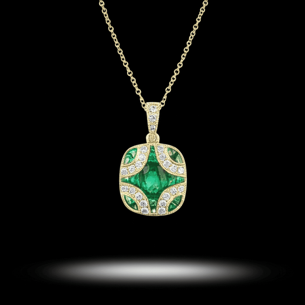 Emerald Pendant Necklace