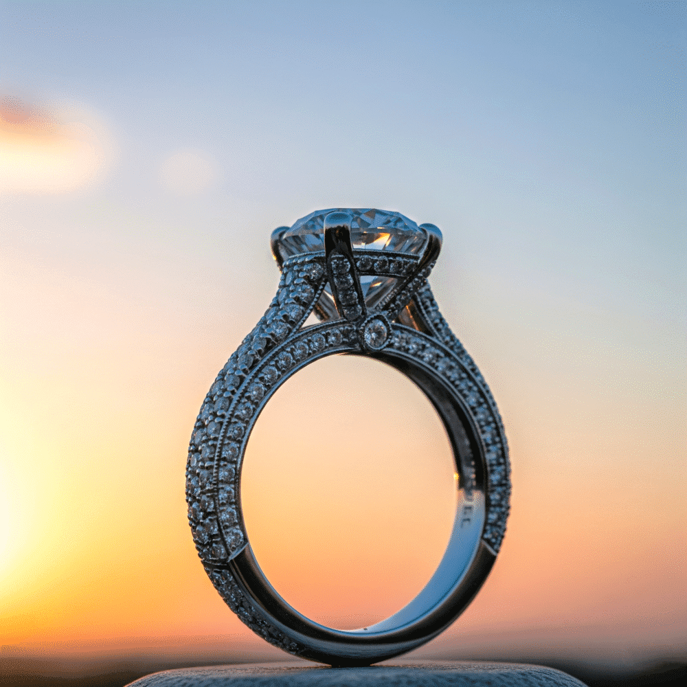 Custom Jewellery Pave Diamond Ring