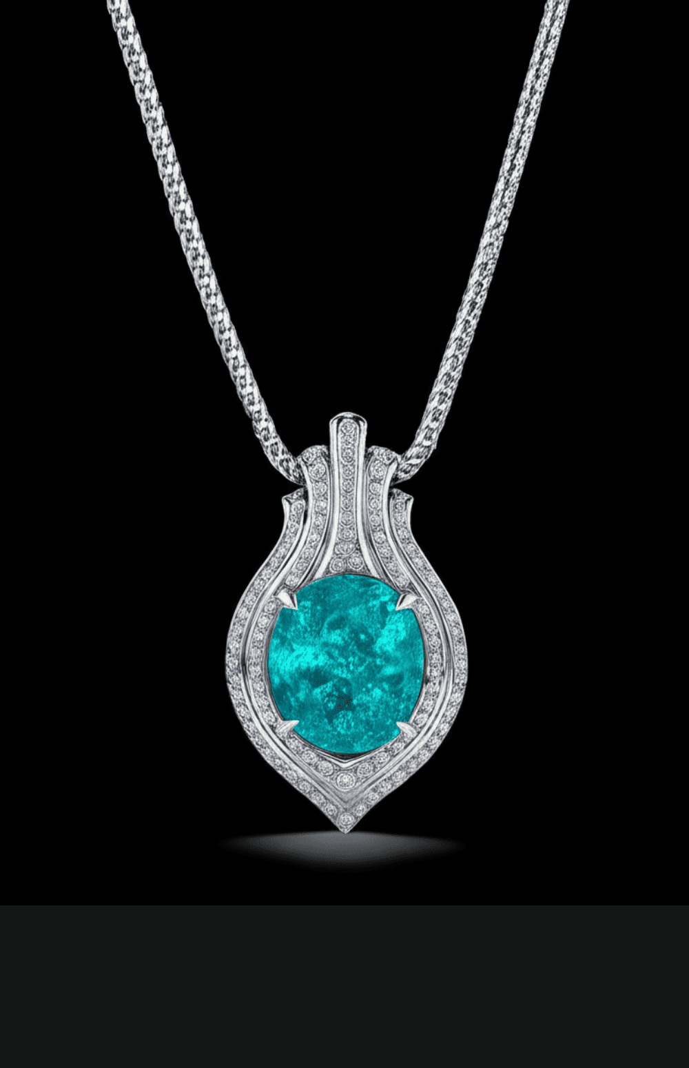 Paraiba Tourmaline Pendant Necklace