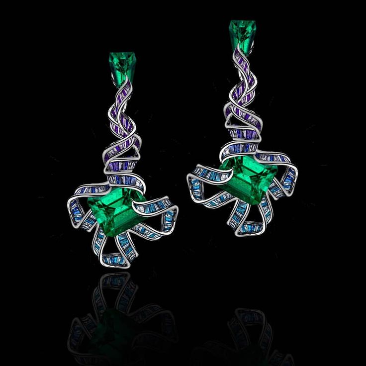 Emerald Dangle Earrings