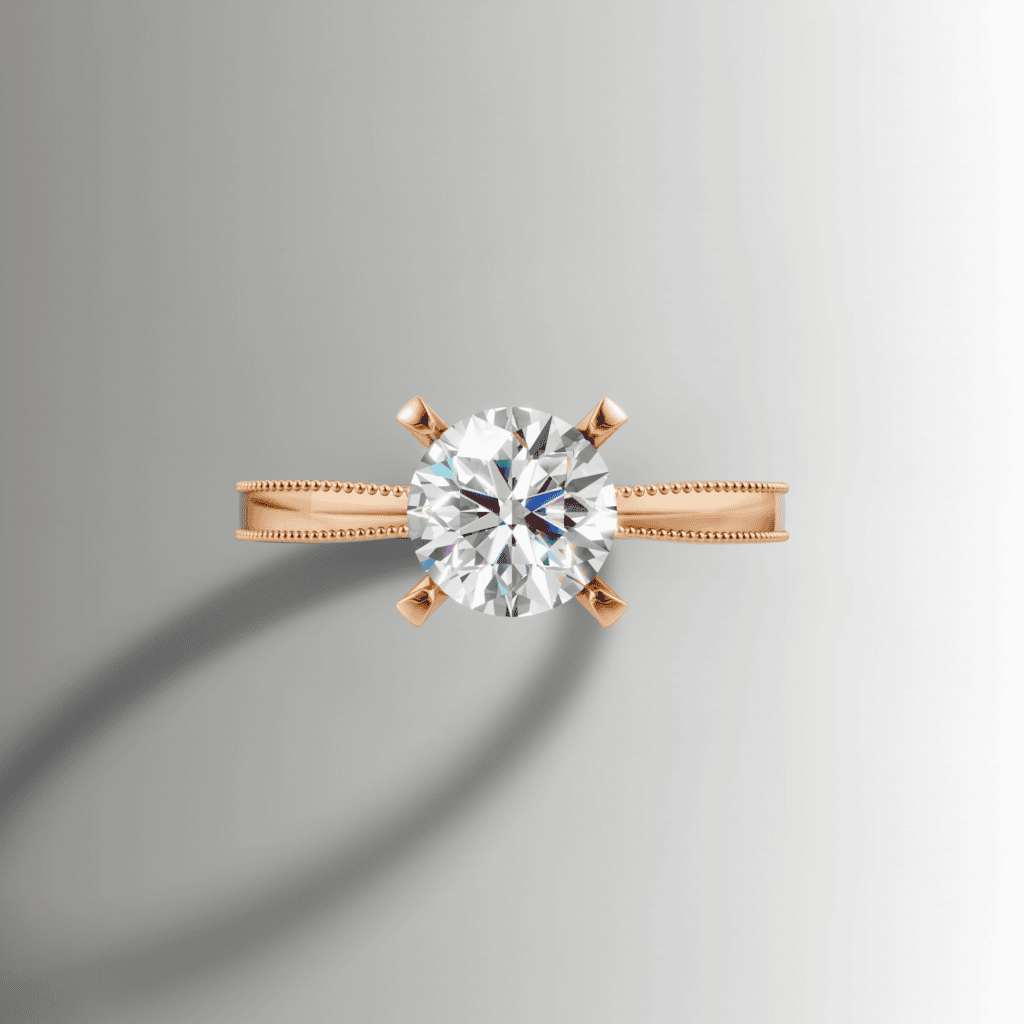 Milgrain Solitaire Engagement Ring