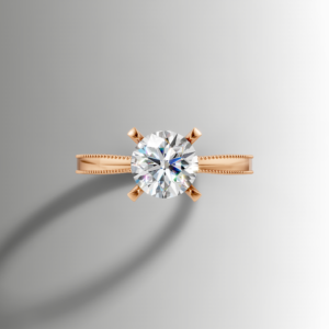 Milgrain Solitaire Engagement Ring